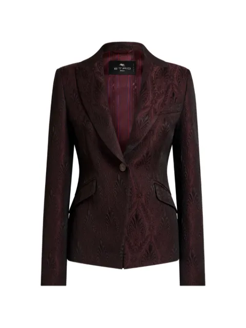 ETRO chamarra con motivo de medallón floral y botones