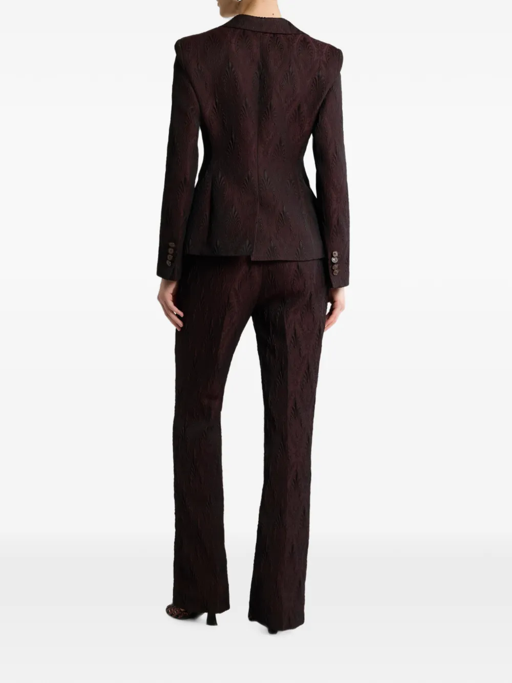 ETRO Blazer met enkele rij knopen en medaillon bloemen-jacquard Rood