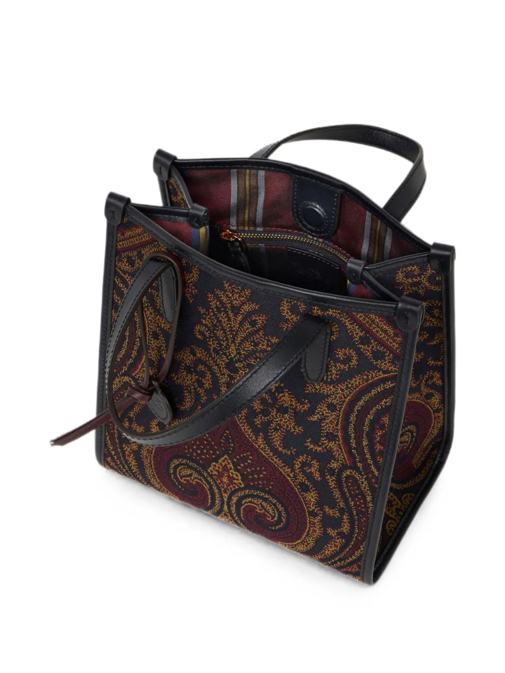 ETRO Love Trotter tas van jacquardstof met Paisley motief Blauw