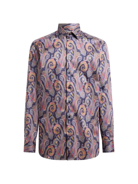ETRO Paisley-print cotton-satin shirt