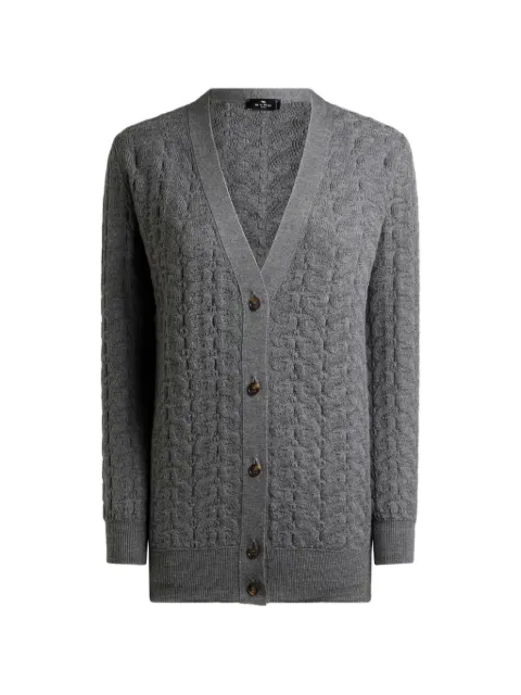 ETRO cardigan i uld med paisleydetalje