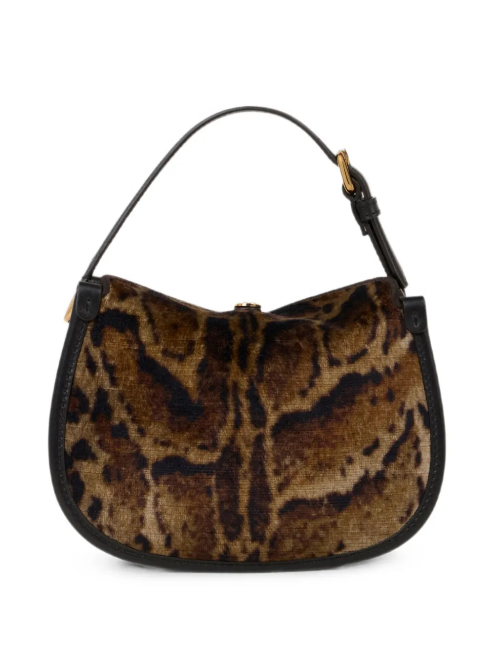 ETRO Pony fluwelen tas met luipaard-print Beige