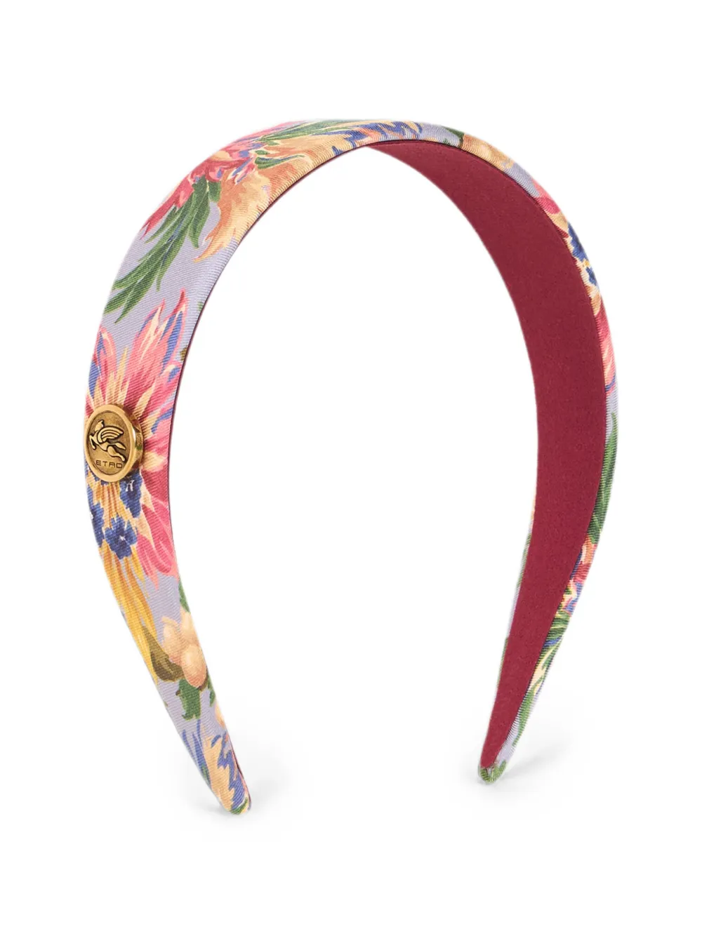 ETRO Cerchietto in seta a fiori - Viola