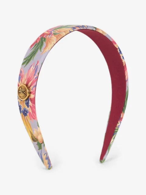 ETRO silk hair band with floral motif