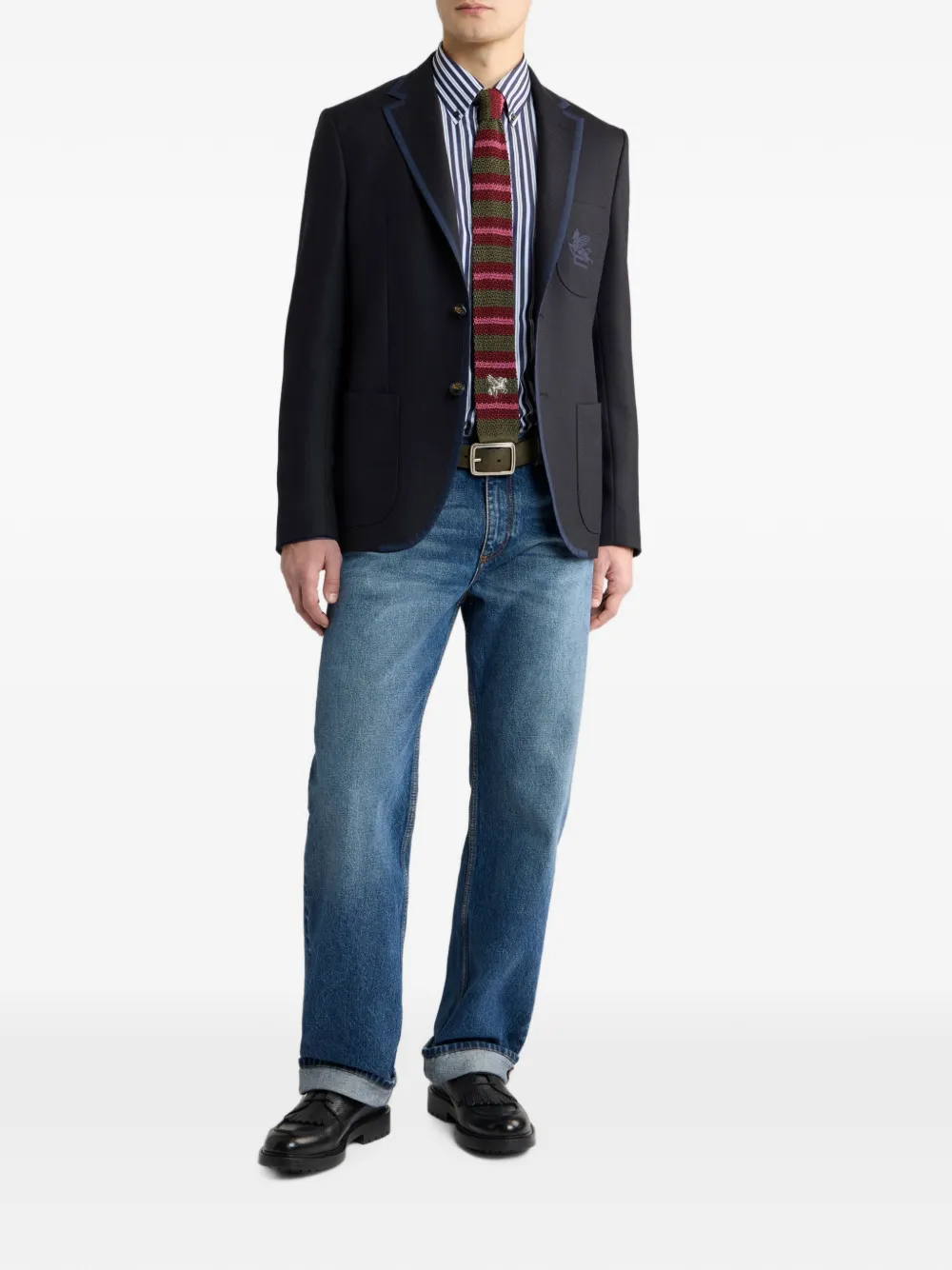 ETRO Gestreept blouse Blauw