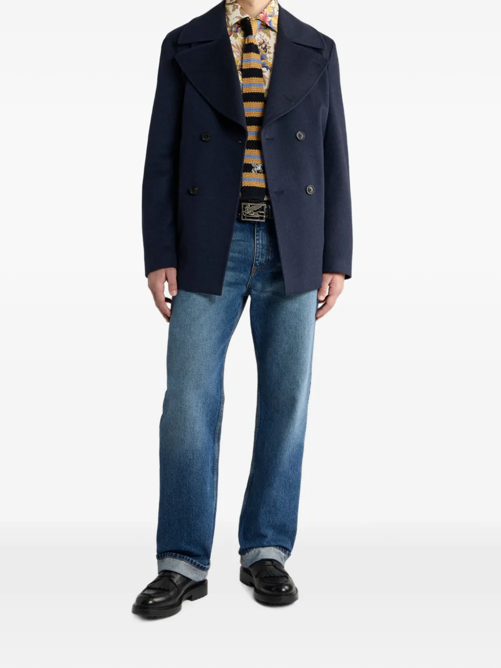 ETRO Katoenen satijnen overhemd met bloemen-print Beige