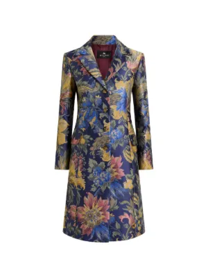 Gucci Pre-Owned 2016 floral-motif Trench Coat | Neutrals | FARFETCH