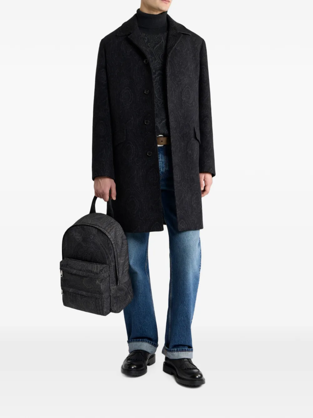 ETRO Nylon rugzak met Arnica-motief Zwart