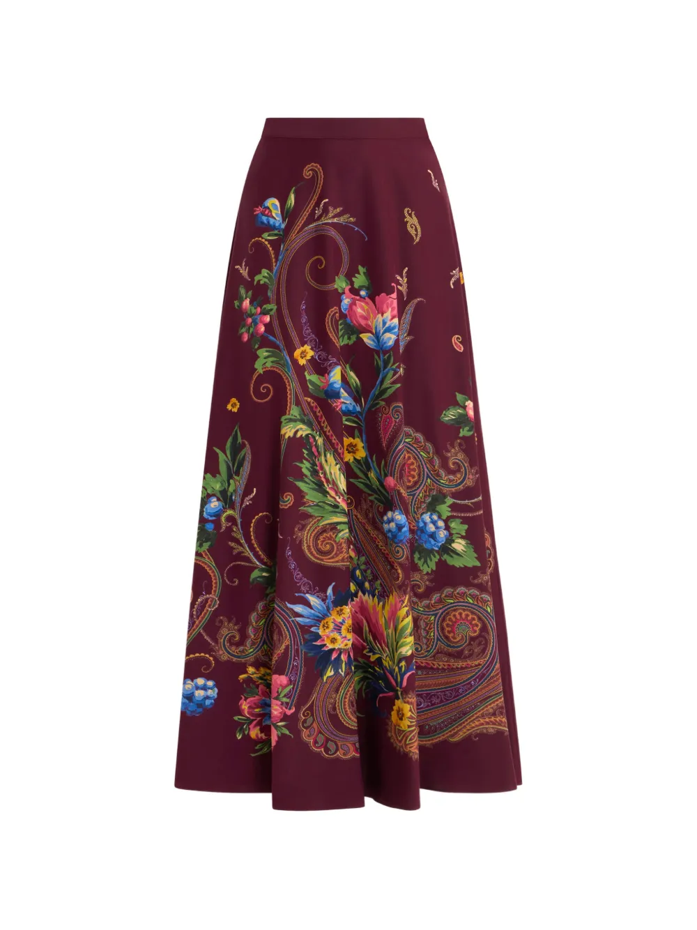 ETRO Zijden maxi-rok met paisley-print Rood