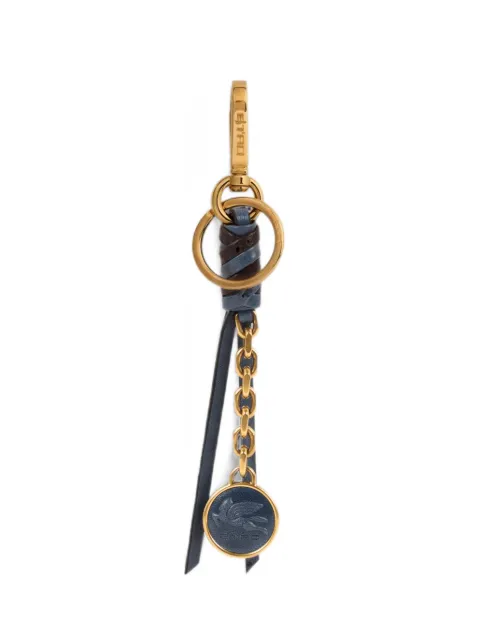 ETRO nappa leather charm with chain and Pegaso coin