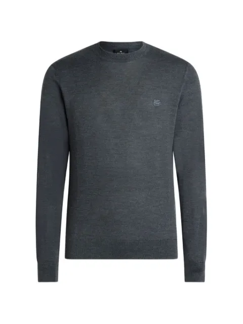 ETRO wool and silk sweater with Pegaso-embroidery