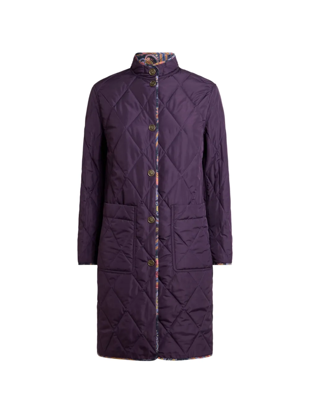 ETRO Gewatteerde jas met paisley Blauw