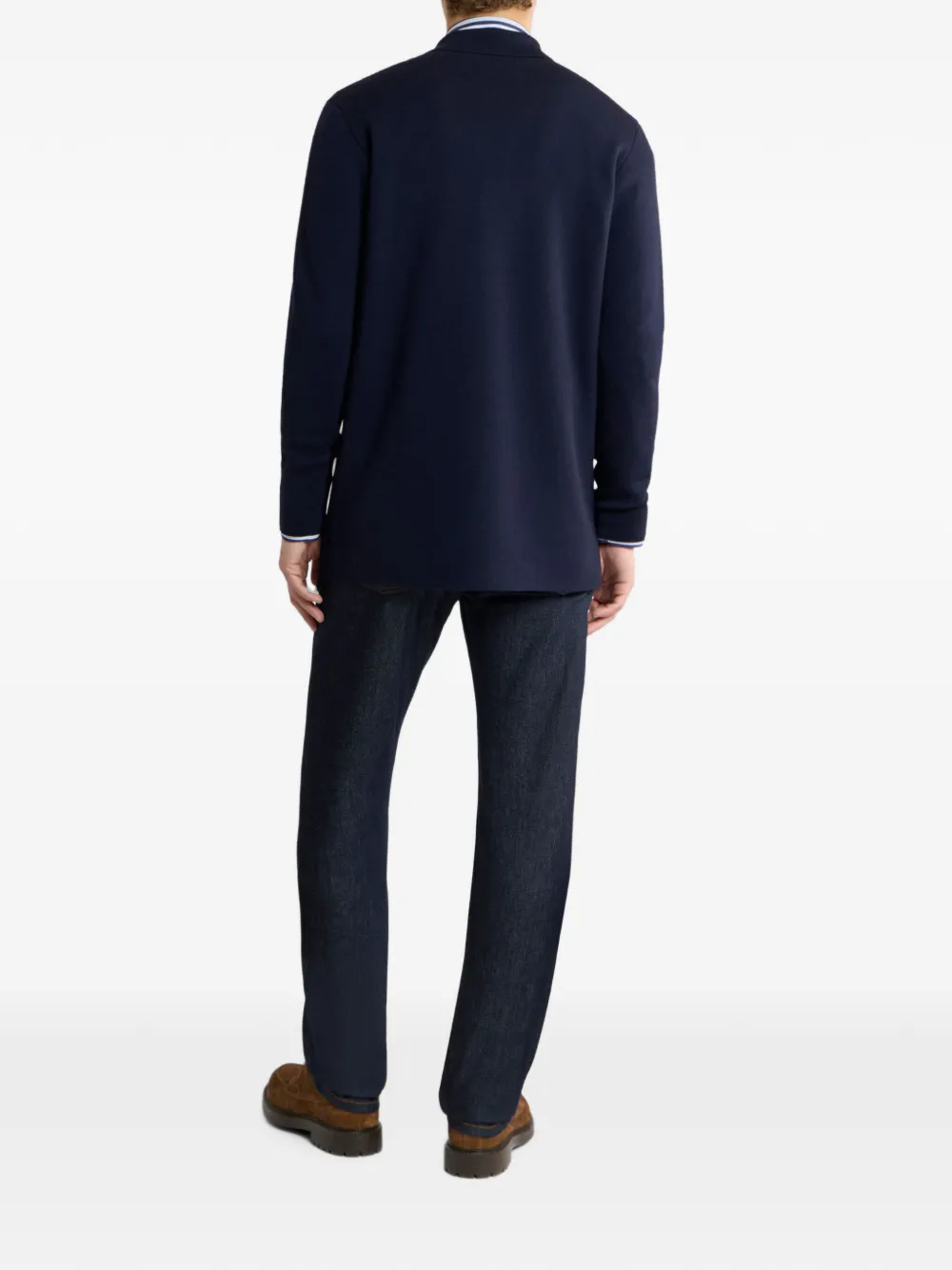 ETRO Wollen blazer met enkele rij knopen en geborduurd logo Blauw