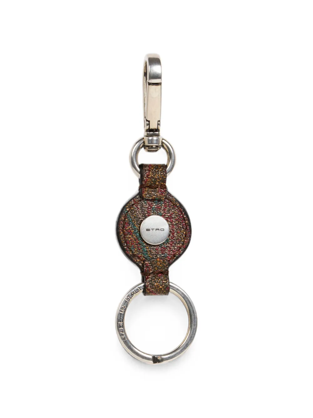 ETRO Arnica sleutelhanger met Pegaso munt Bruin