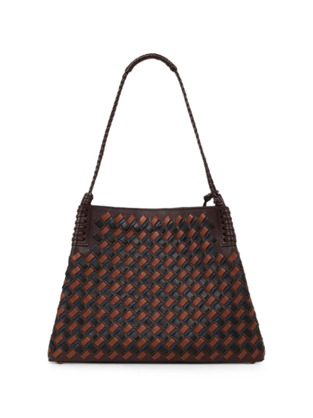 ETRO Medium Libra shopper van geweven leer Bruin
