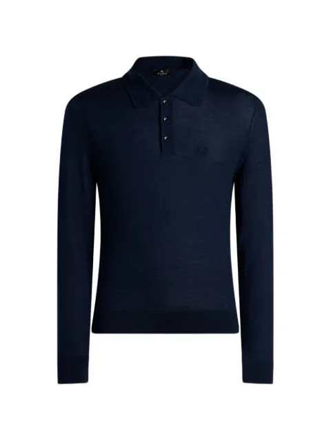 ETRO polo-style wool and silk sweater