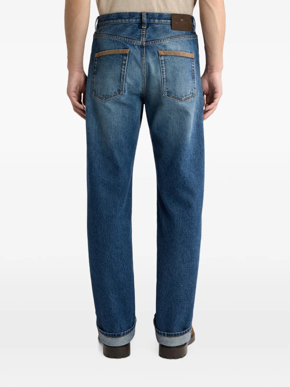 ETRO Katoenen denim jeans met contrasterende details Blauw