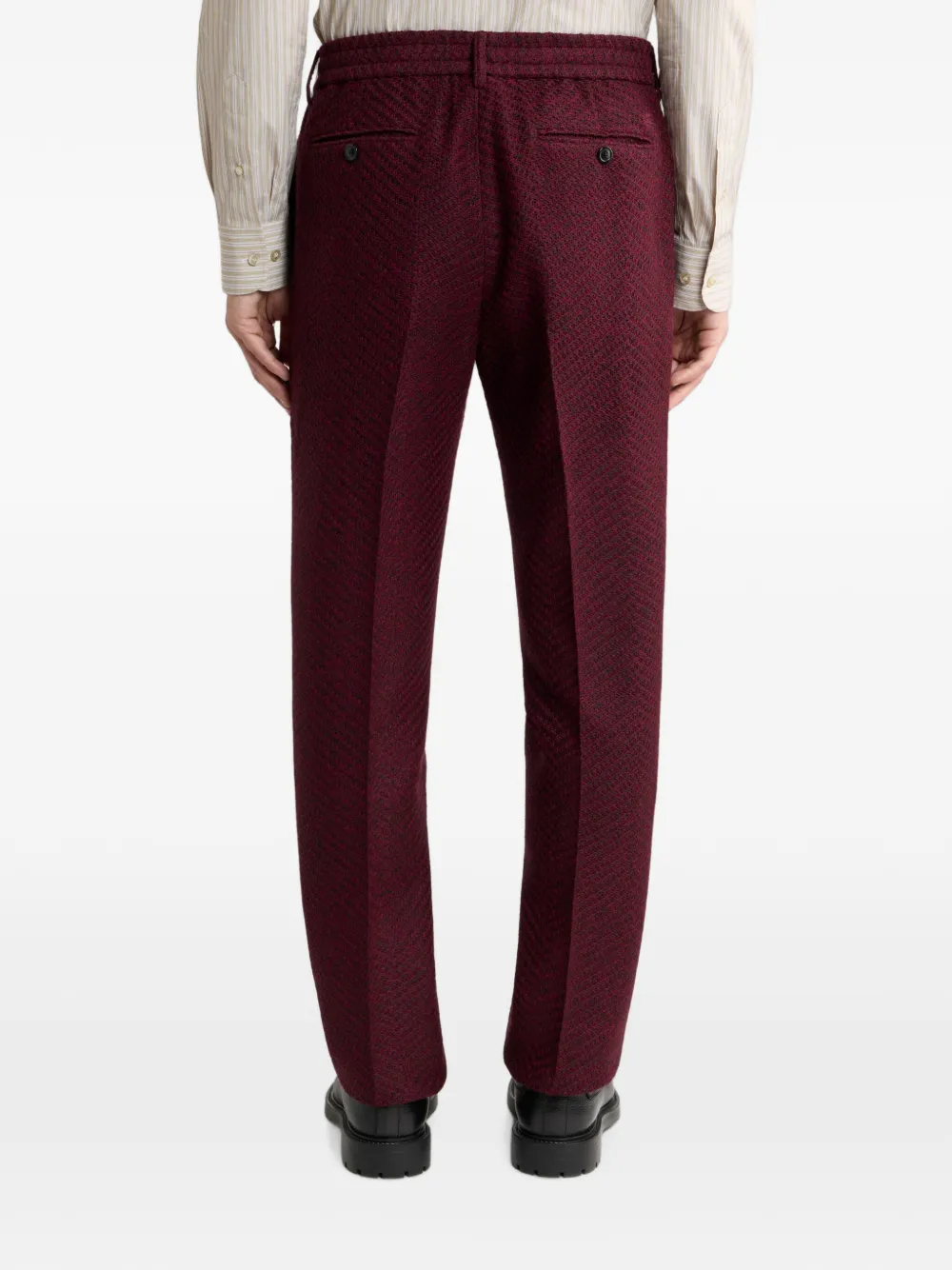 ETRO Broek van wolblend met mélange-effect Rood