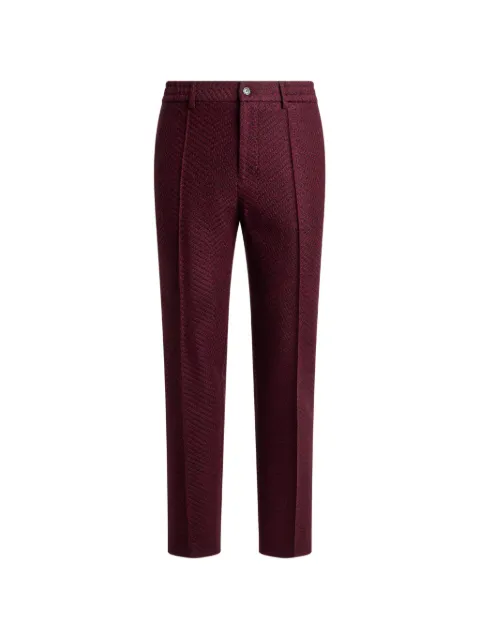 ETRO trousers in mélange-effect wool-blend fabric