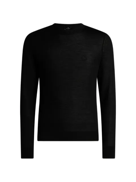 ETRO wool and silk sweater with pegaso embroidery