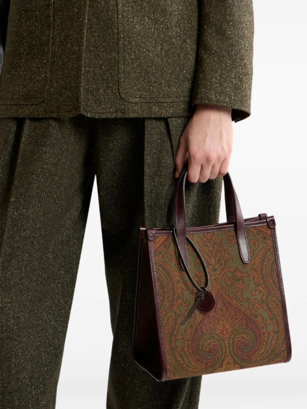 ETRO Love Trotter tas van jacquardstof met Paisley motief Groen