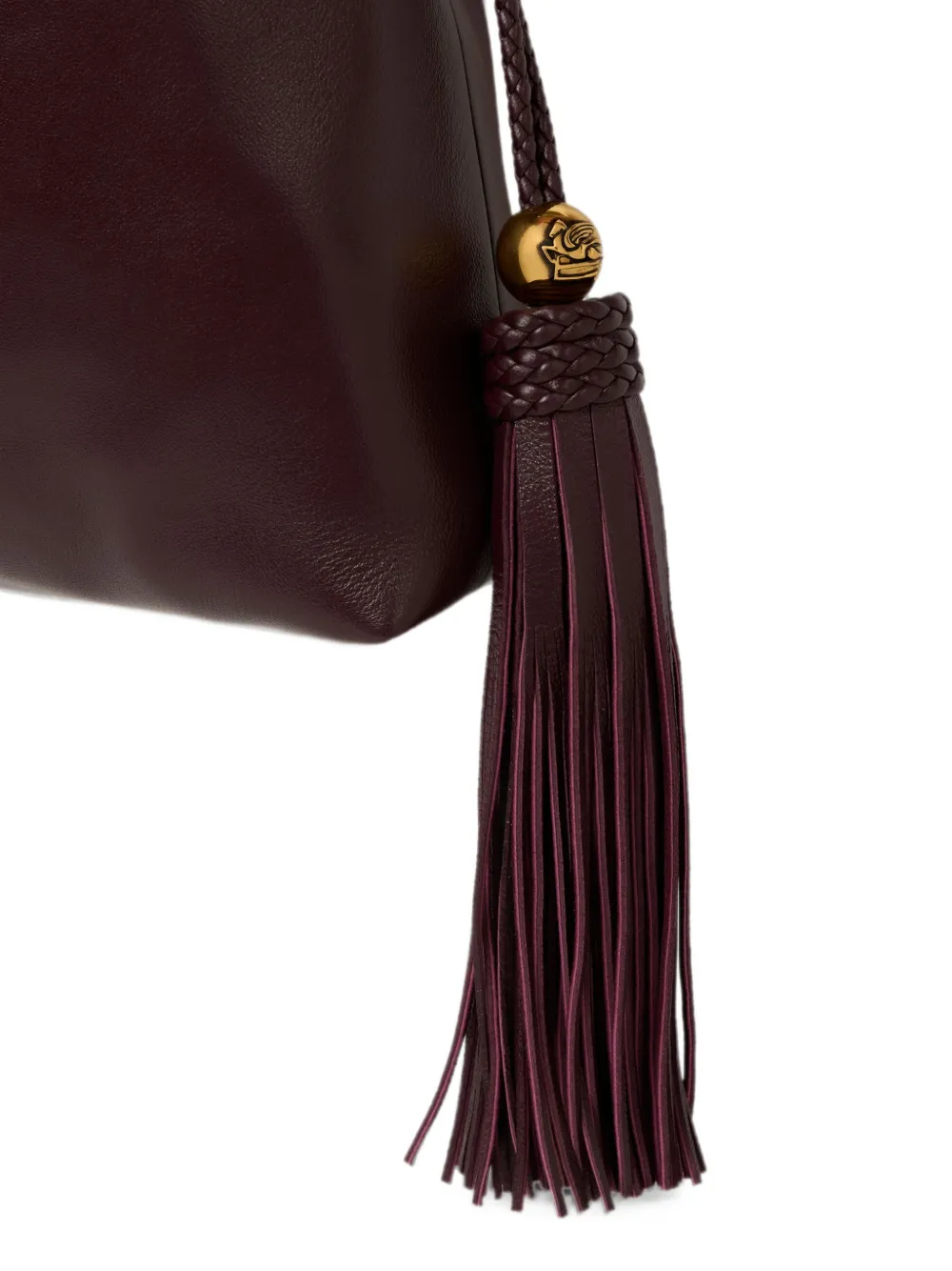 ETRO Kalispera leren mini-tas met kwastjes Paars