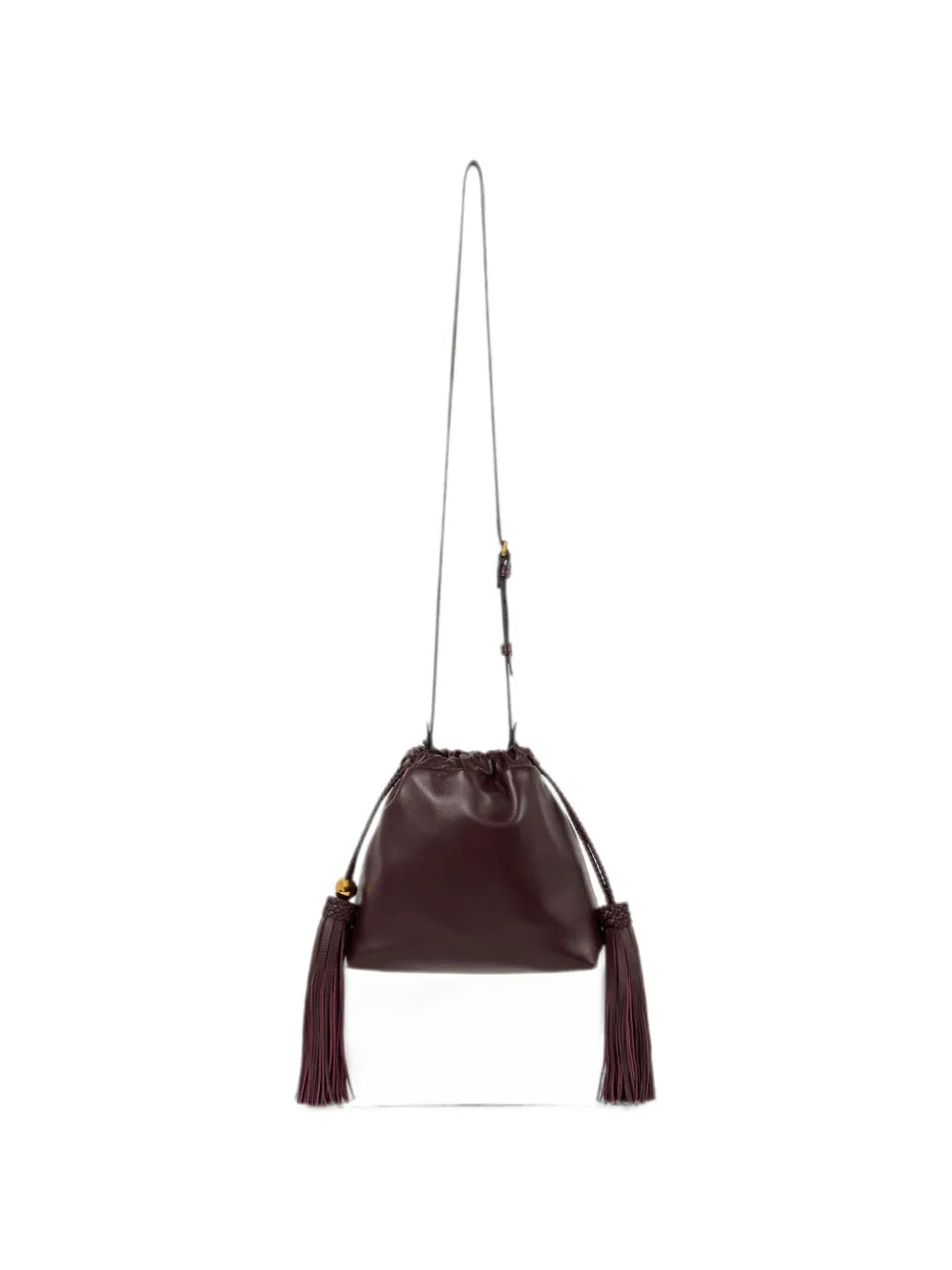 ETRO Kalispera leren mini-tas met kwastjes Paars