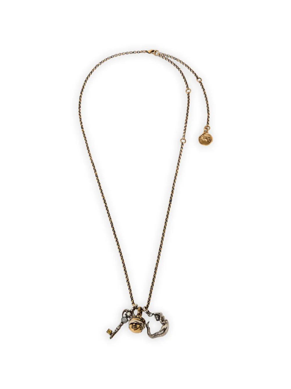 ETRO Collana con tre ciondoli - Oro