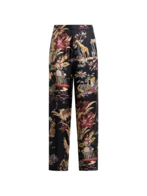 ETRO フラワー パジャマスタイル パンツ | ブラック | FARFETCH JP