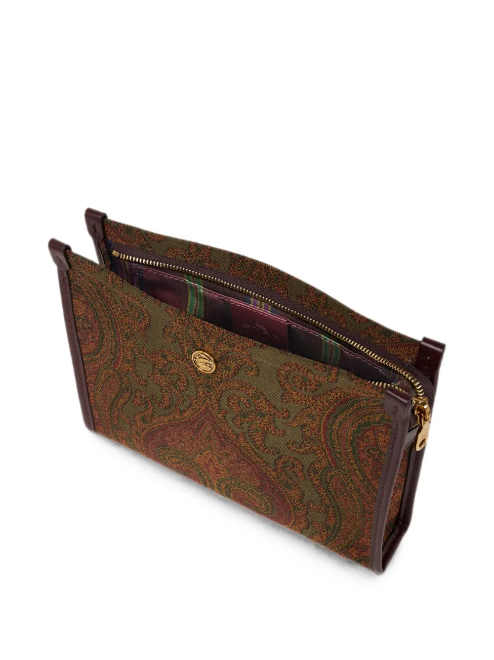 ETRO Medium Paisley jacquard buidel Groen