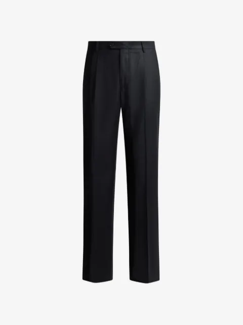 ETRO pantalones de franela con detalle de pliegues
