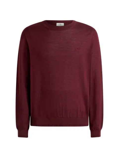 ETRO wool and silk sweater with Pegaso-embroidery