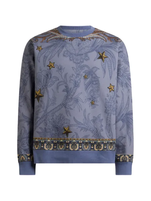 ETRO cotton-blend sweatshirt with placed Pegaso-print