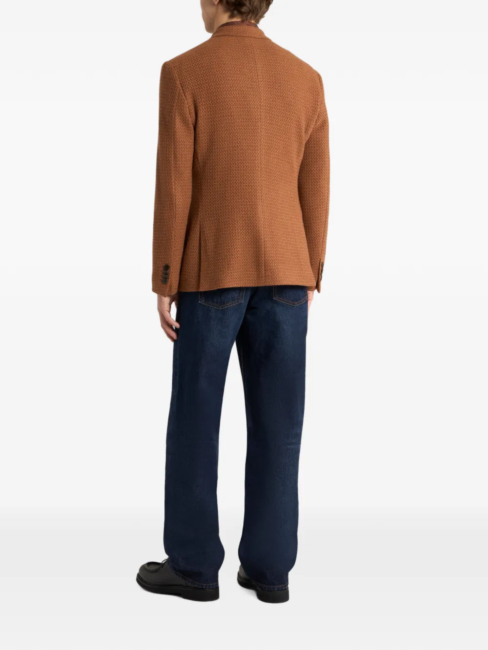 ETRO Kasjmier en wollen colbert Bruin