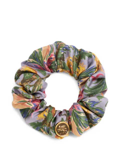 ETRO scrunchie en soie à motif floral