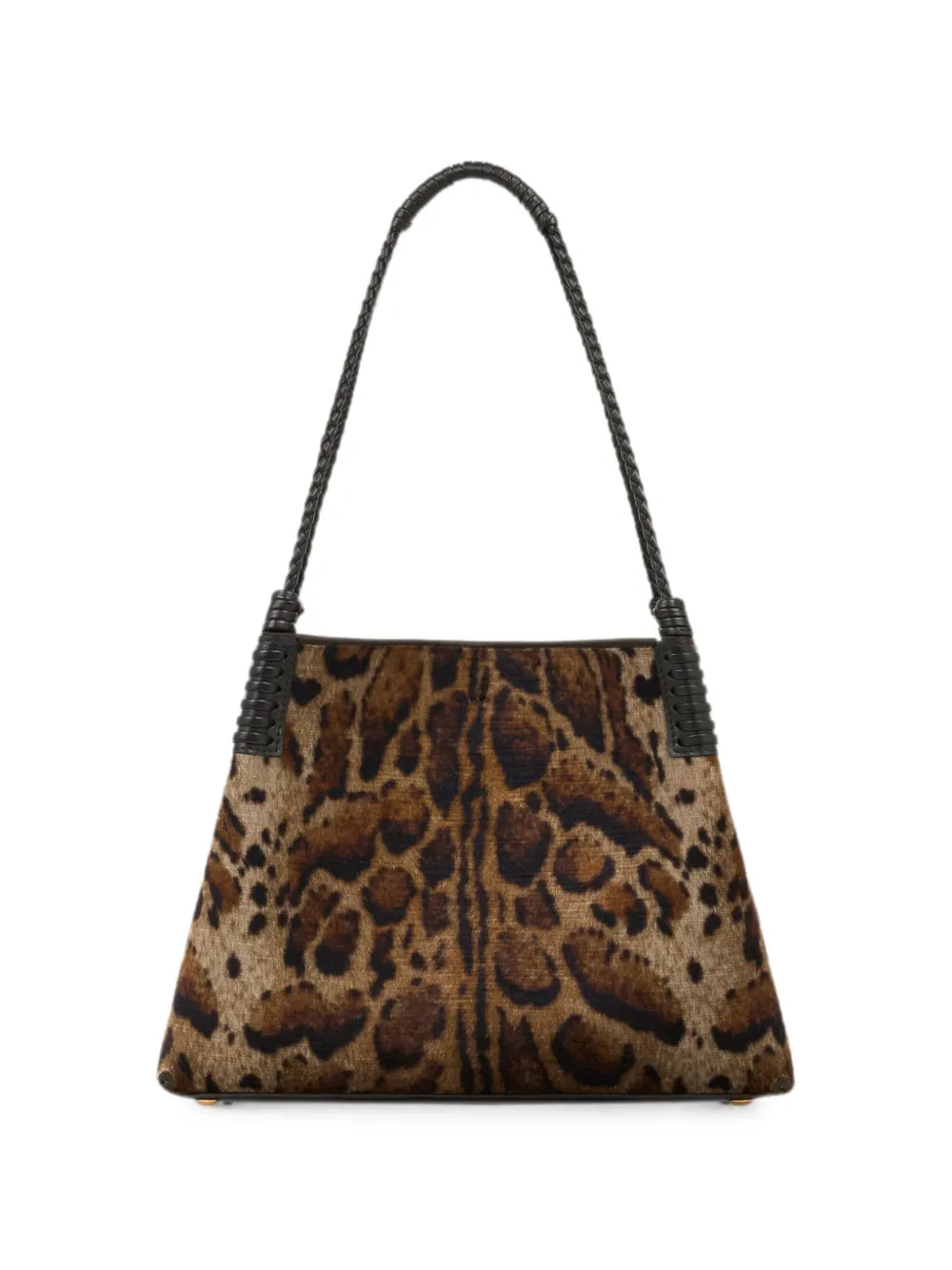 ETRO Medium Libra shopper van fluweel met luipaard-motief Beige