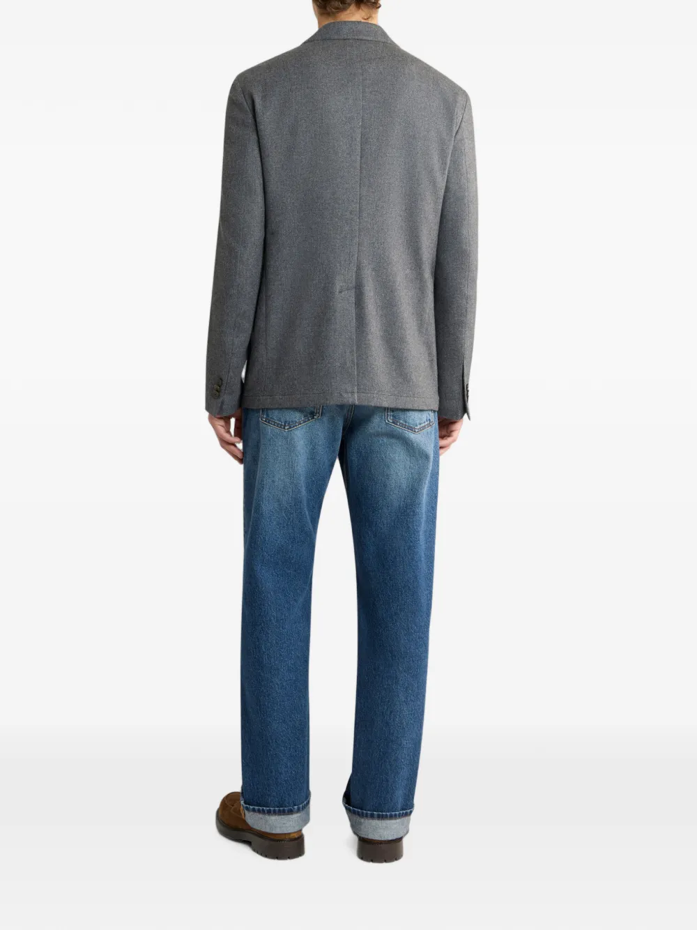 ETRO Blazer van wolblend met enkele rij knopen Grijs