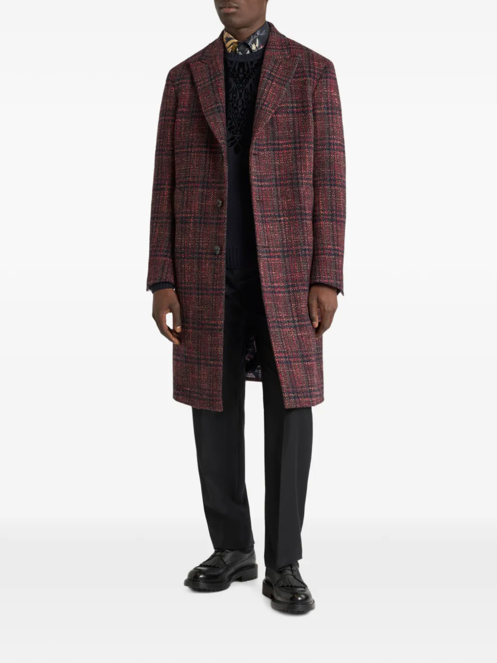 ETRO Trui van wolblend met jacquard chenille-motief Blauw
