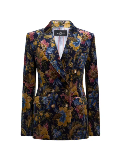 ETRO Jaqueta de veludo com estampa floral