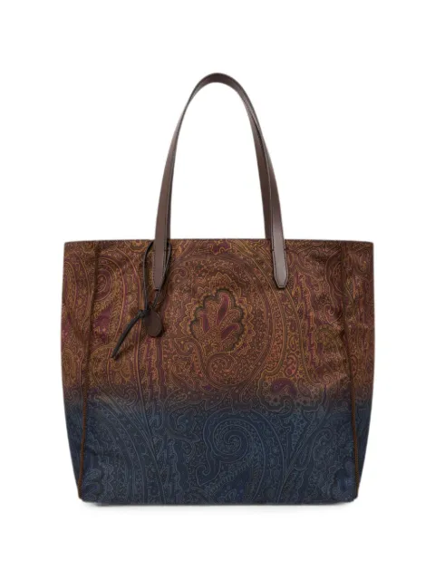 ETRO Unfold Me nylon tote bag with degradé Arnica motif