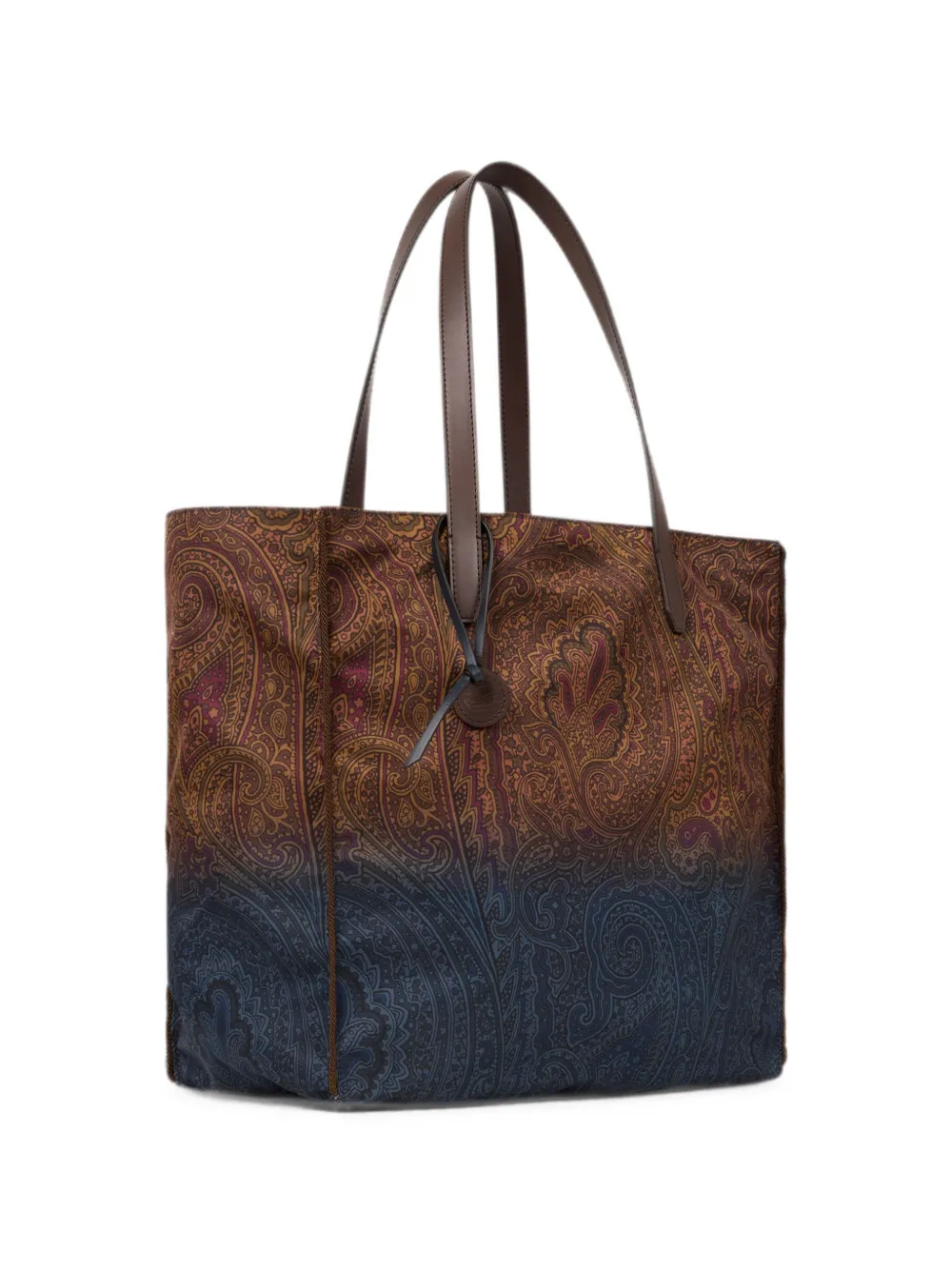 ETRO Unfold Me nylon shopper met degradé Arnica-motief Bruin