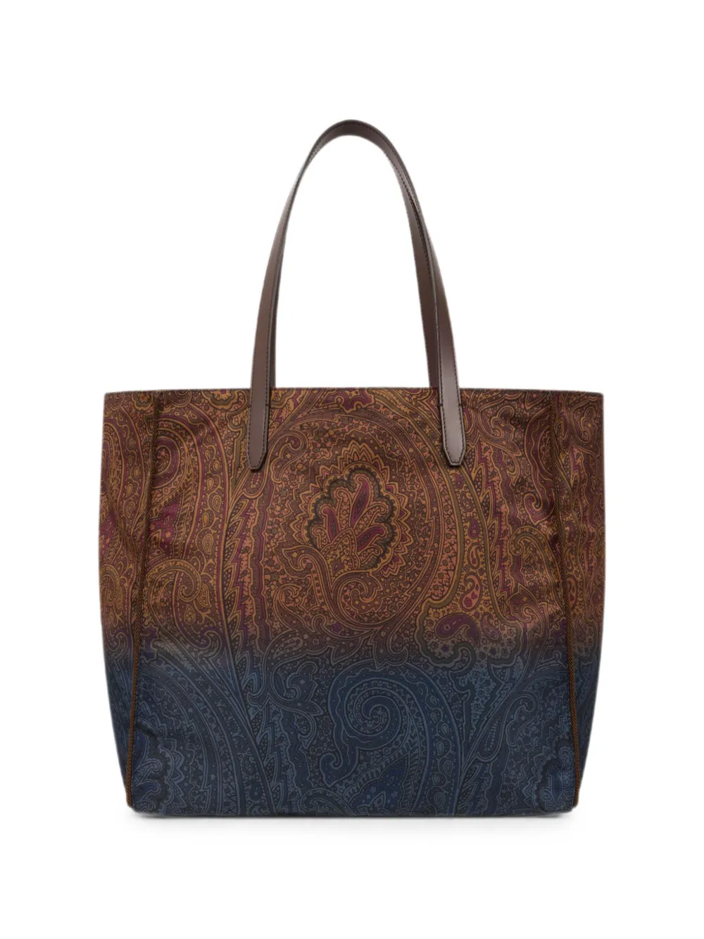 ETRO Unfold Me nylon shopper met degradé Arnica-motief Bruin