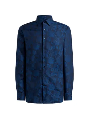ETRO アニマルモチーフ シャツ | ブルー | FARFETCH JP