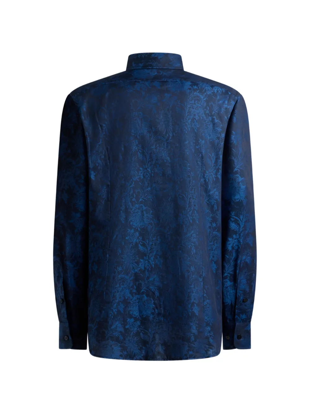 ETRO Katoenen overhemd met bloemenjacquard Blauw