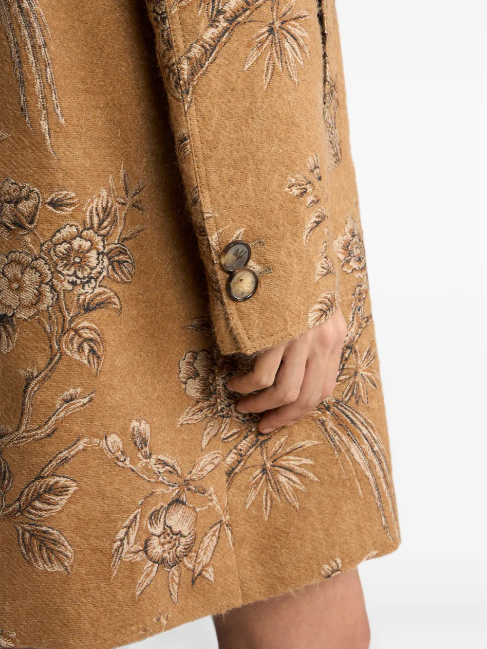 ETRO Jacquard jas met natuur-motief Beige