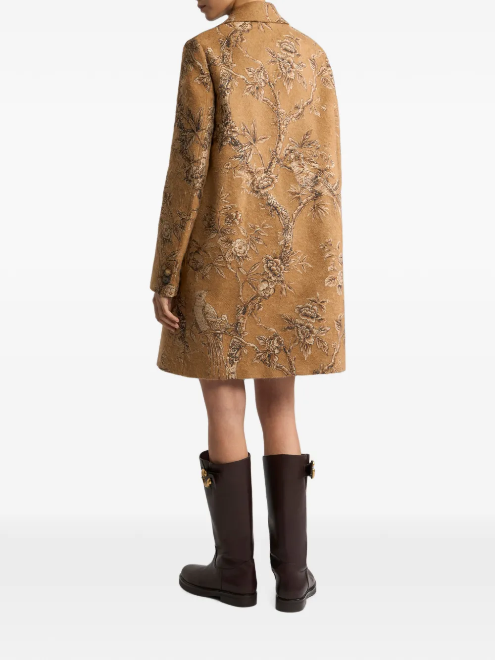 ETRO Jacquard jas met natuur-motief Beige