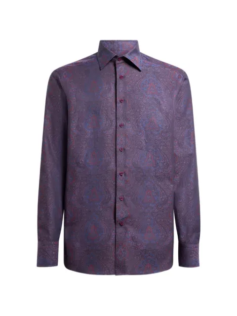 ETRO cotton jacquard shirt with ornamental motif 