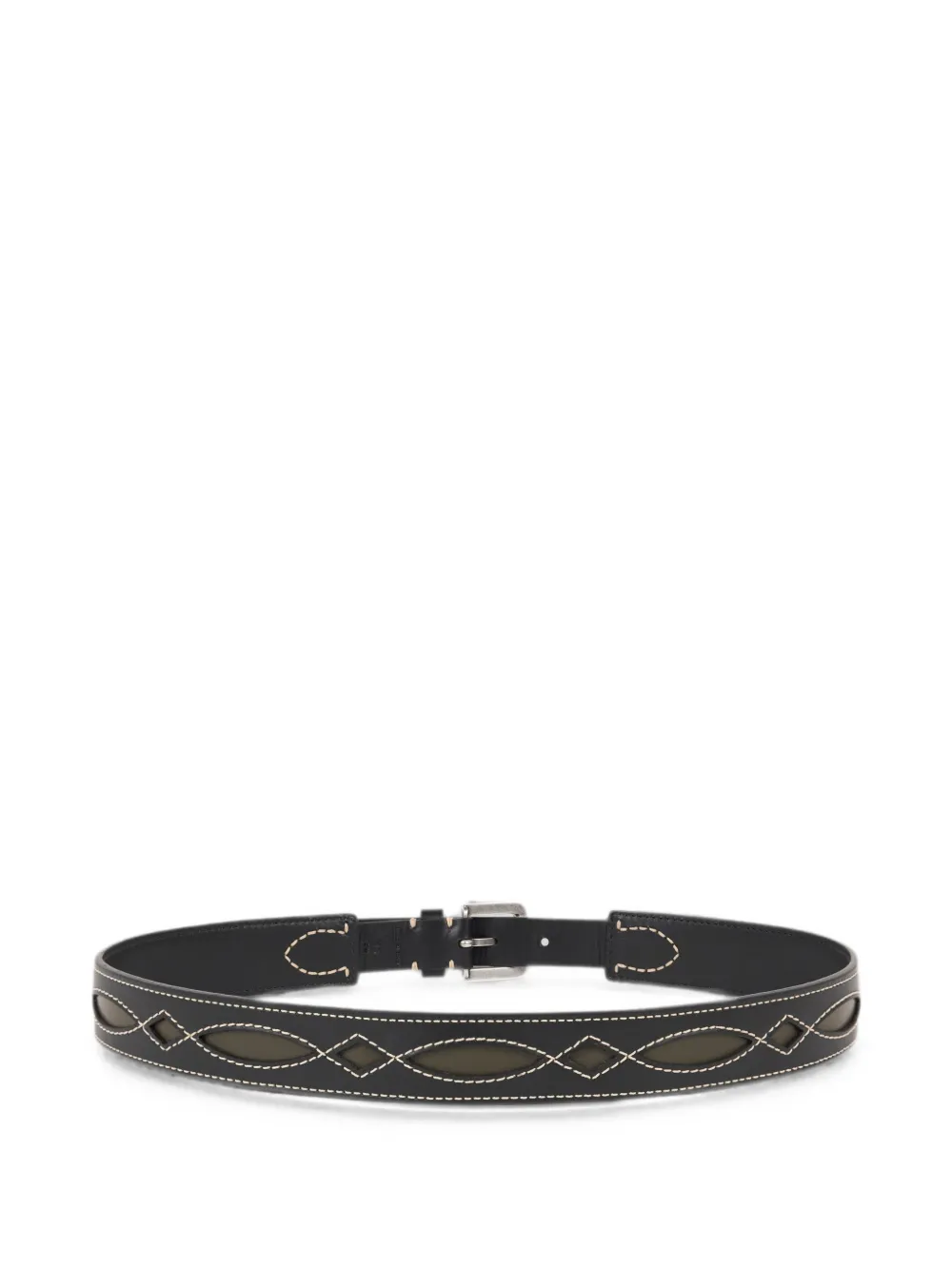 ETRO Leren riem met uitgesneden details Zwart