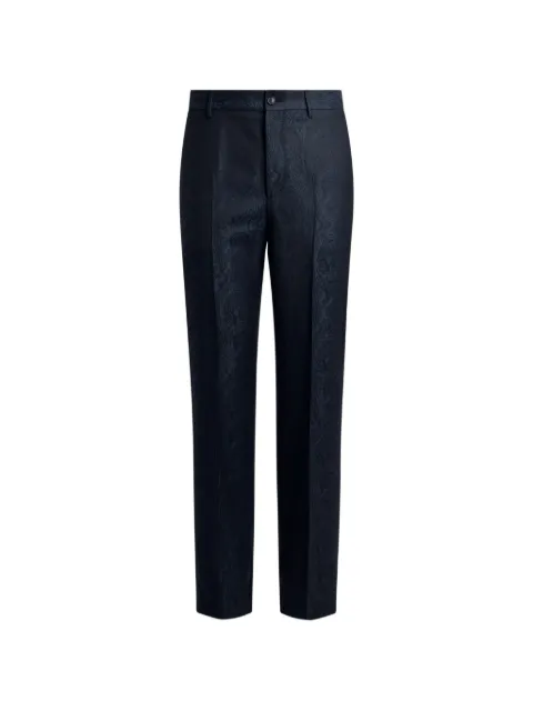 ETRO pantalones de lana en jacquard con motivo Arnica