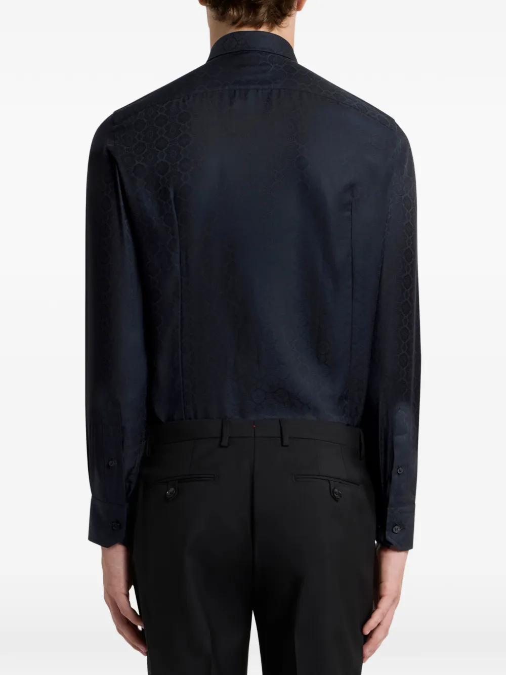 ETRO Overhemd met katoenen jacquard en medaillon-patroon Zwart